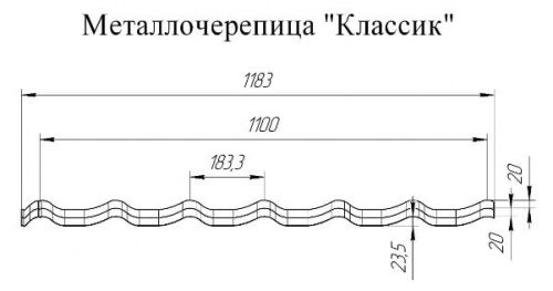 Металлочерепица Grand Line Classic Drap